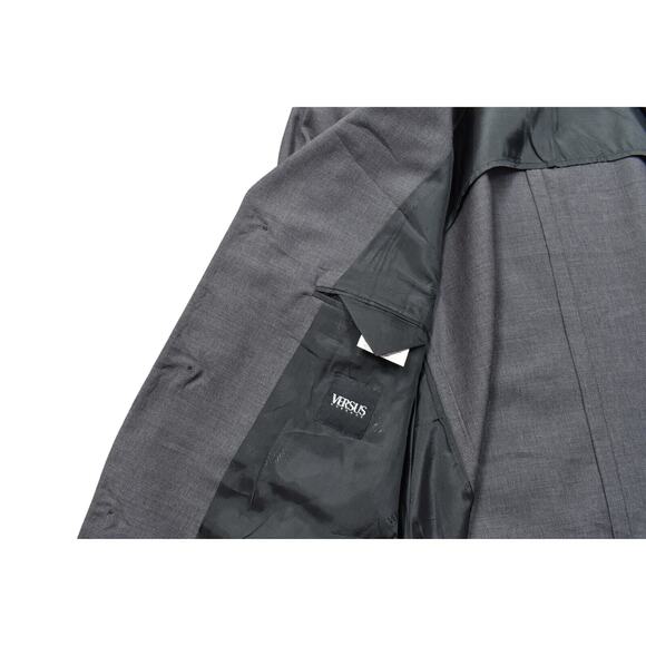 Versace Versus Men's Gray Virgin Wool Blazer Size 40/54 3 Button Made in Italy - Picture 5 of 11